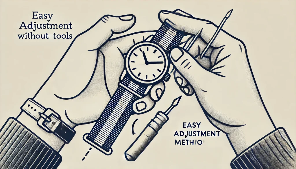 時計のベルト調整を工具なしで簡単にできる方法