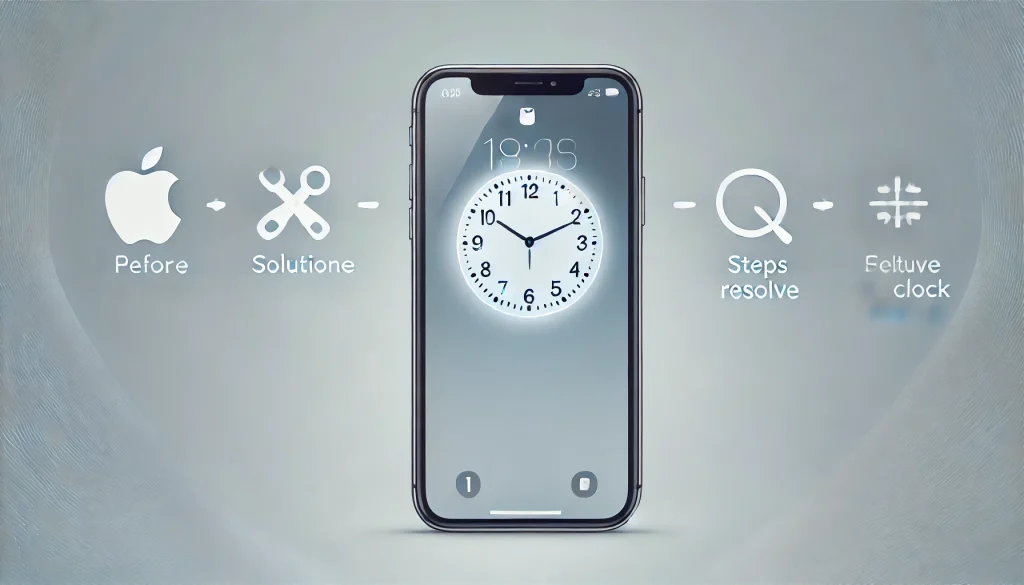 iPhoneのロック画面の時計表示が薄く治らない時の解決策
