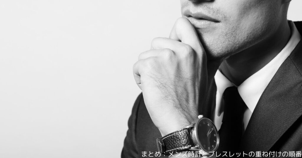 まとめ：メンズ時計とブレスレットの重ね付けの順番